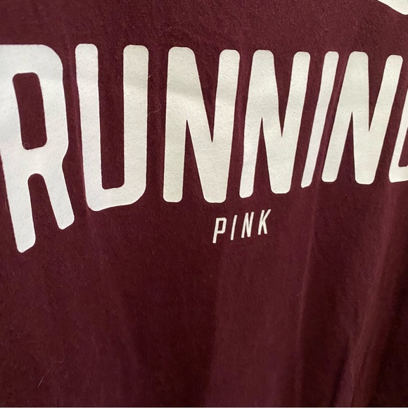 VICTORIA’S SECRET PINK | Maroon tank top with ‘I hate running’ in white - Picture 4 of 5